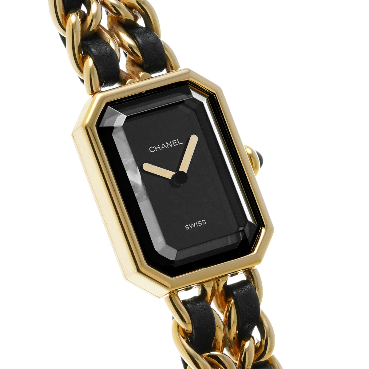  シャネル CHANEL プルミエール M H0001 ブラック レディース 腕時計