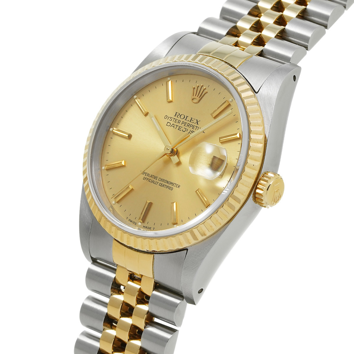  ロレックス ROLEX デイトジャスト 16233 L番(1990年頃製造) シャンパン メンズ 腕時計