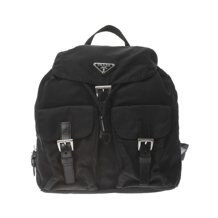 楽天市場】【中古】 プラダ PRADA バックパック ブラック/シルバー金具 