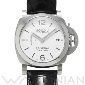 【4種選べるクーポン＆P2倍 4/20】【ローン60回払い無金利】【中古】 パネライ PANERAI ルミノールマリーナ クアランタ PAM01271 X番(2021年製造) ホワイト メンズ 腕時計