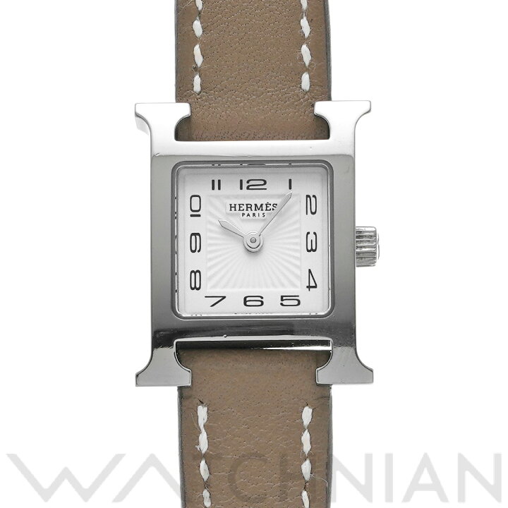 ☆SALE【5wwh0198】エルメス Hウォッチミニ HH1.110 白文字盤【中古  
