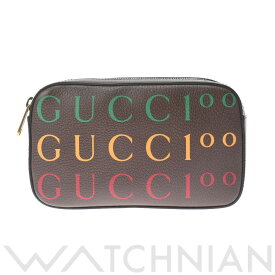 【4種選べるクーポン＆P2倍 5/25】【ローン60回払い無金利】【中古】 グッチ GUCCI ベルトバッグ 100周年記念 602695 カーフレザー レディース ウエストバッグ