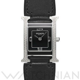 【ローン60回払い無金利】【中古】 エルメス HERMES Hウォッチ ドゥブルジュー SM HH1.231 ブラックラッカー レディース 腕時計