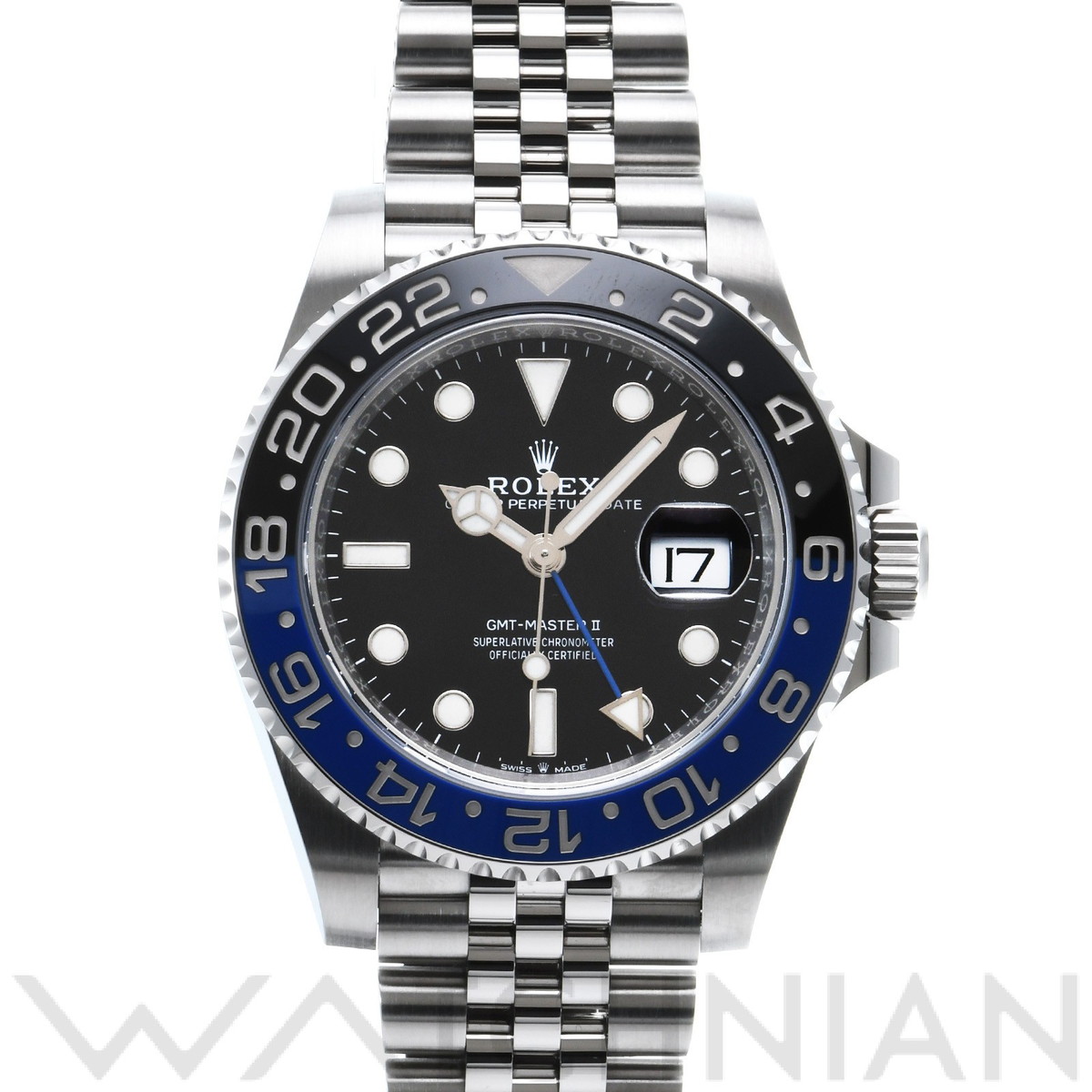 【ローン48回払い無金利】【中古】 ロレックス ROLEX GMTマスターII 126710BLNR ランダムシリアル ブラック メンズ 腕時計 |  ウォッチニアン