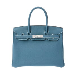 【4種選べるクーポン】【ローン60回払い無金利】【中古】 エルメス HERMES バーキン 30 ブルージーン/パラジウム金具 トゴ レディース ハンドバッグ