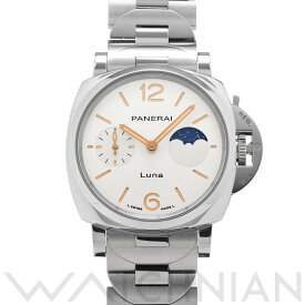 【4種選べるクーポン＆P2倍 4/20】【ローン60回払い無金利】【中古】 パネライ PANERAI ルミノール ドゥエ ルナ PAM01301 Y番(2022年製造) ホワイト メンズ 腕時計 パネライ 時計 高級腕時計 ブランド