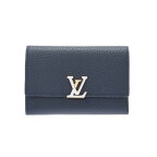 【4種選べるクーポン＆P2倍 4/25】【ローン60回払い無金利】【中古】 ルイ ヴィトン LOUIS VUITTON ポルトフォイユカプシーヌ コンパクト ネイビー M81123 トリヨンレザー レディース 三つ折り財布 ルイ ヴィトン 財布 ブランド