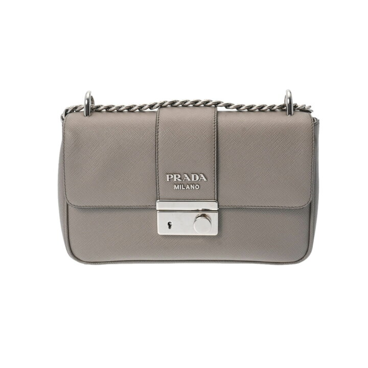 楽天市場】プラダ PRADA チェーンショルダー グレー 1BD298 