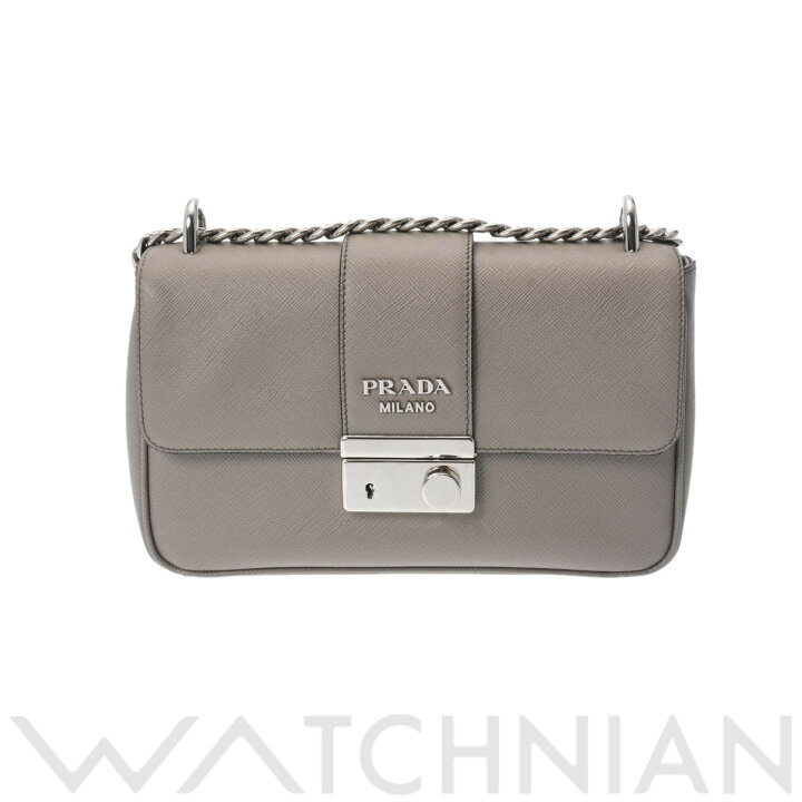 楽天市場】プラダ PRADA チェーンショルダー グレー 1BD298 