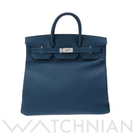 【全品ポイント2倍 5/30】【ローン60回払い無金利】【中古】 エルメス HERMES オータクロア 40 ディープブルー/パラジウム金具 トゴ ユニセックス ハンドバッグ エルメス バッグ バック ブランド