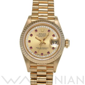 【4種選べるクーポン】【ローン60回払い無金利】【中古】 ロレックス ROLEX デイトジャスト 69178LR W番(1995年頃製造) シャンパン/ダイヤモンド/ルビー レディース 腕時計 ロレックス 時計 高級腕時計 ブランド