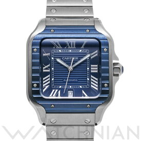 【4種選べるクーポン】【ローン60回払い無金利】【中古】 カルティエ CARTIER サントス ドゥ カルティエ LM WSSA0048 ブルー メンズ 腕時計 カルティエ 時計 高級腕時計 ブランド
