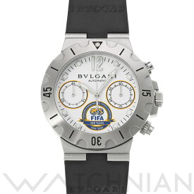 【4種選べるクーポン＆P2倍 5/25】【ローン60回払い無金利】【中古】 ブルガリ BVLGARI ディアゴノ スクーバクロノ SCB38S ホワイト メンズ 腕時計 ブルガリ 時計 高級腕時計 ブランド