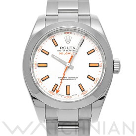 【全品ポイント2倍 5/30】【ローン60回払い無金利】【中古】 ロレックス ROLEX ミルガウス 116400 V番(2008年頃製造) ホワイト メンズ 腕時計 ロレックス 時計 高級腕時計 ブランド