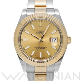 【4種選べるクーポン＆P2倍 4/25】【ローン60回払い無金利】【中古】 ロレックス ROLEX デイトジャストII 116333 ランダムシリアル シャンパン メンズ 腕時計 ロレックス 時計 高級腕時計 ブランド