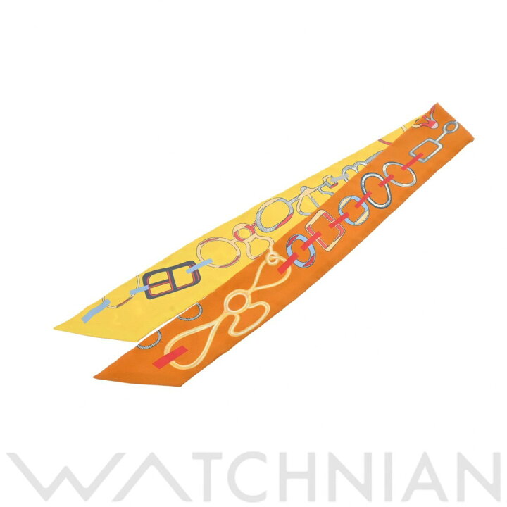 楽天市場】エルメス HERMES ツイリー DO RE BOUCLES オランジュキュイ 