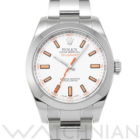 【5種選べるクーポン】【ローン60回払い無金利】【中古】 ロレックス ROLEX ミルガウス 116400 G番(2011年頃製造) ホワイト メンズ 腕時計 ロレックス 時計 高級腕時計 ブランド
