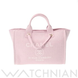 【4種選べるクーポン＆P2倍 4/20】【ローン60回払い無金利】【中古】 シャネル CHANEL ドーヴィル スモールショッピングバッグ ピンク/ゴールド金具 AS3257 キャンバス レディース トートバッグ chanel シャネル バッグ バック ブランド