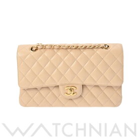 【ローン60回払い無金利】【中古】 シャネル CHANEL マトラッセ Wフラップ Wチェーンショルダー 25 ベージュ/ゴールド金具 A01112 キャビアスキン レディース ショルダーバッグ chanel シャネル バッグ バック ブランド