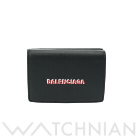 【4種選べるクーポン＆P2倍 4/25】【ローン60回払い無金利】【中古】 バレンシアガ BALENCIAGA キャッシュ ミニウォレット ブラック 594312 レザー レディース 三つ折り財布 バレンシアガ 財布 ブランド