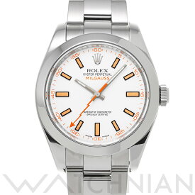【5種選べるクーポン】【ローン60回払い無金利】【中古】 ロレックス ROLEX ミルガウス 116400 V番(2008年頃製造) ホワイト メンズ 腕時計 ロレックス 時計 高級腕時計 ブランド