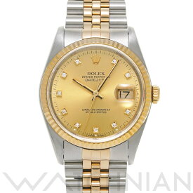 【ローン60回払い無金利】【中古】 ロレックス ROLEX デイトジャスト 16233G X番(1991年頃製造) シャンパン/ダイヤモンド メンズ 腕時計 ロレックス 時計 高級腕時計 ブランド
