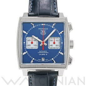 【4種選べるクーポン＆P2倍 4/25】【ローン60回払い無金利】【中古】 タグ ホイヤー TAG HEUER モナコ キャリバー12 クロノグラフ CAW2111.FC6183 ブルー/シルバー メンズ 腕時計 タグ ホイヤー 時計 高級腕時計 ブランド