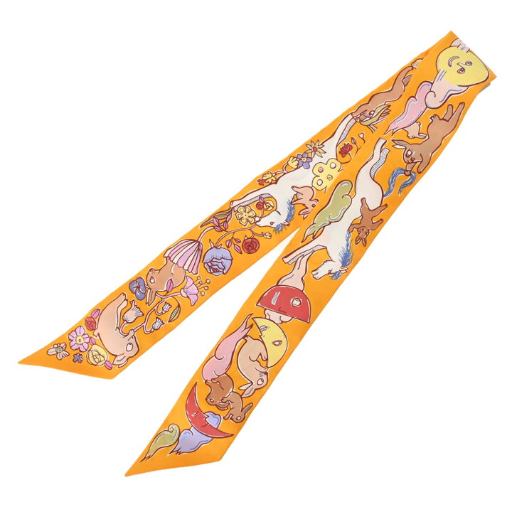 楽天市場】エルメス HERMES ツイリー MILLE ET UN LAPINS イエロー 