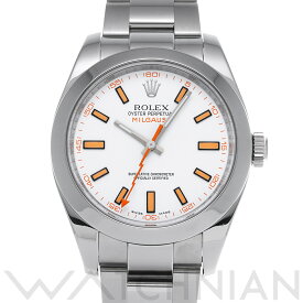 【5種選べるクーポン】【ローン60回払い無金利】【中古】 ロレックス ROLEX ミルガウス 116400 ランダムシリアル ホワイト メンズ 腕時計 ロレックス 時計 高級腕時計 ブランド