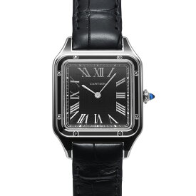 【5種選べるクーポン】【ローン60回払い無金利】【中古】 カルティエ CARTIER サントス デュモン LM WSSA0046 ブラック メンズ 腕時計 カルティエ 時計 高級腕時計 ブランド