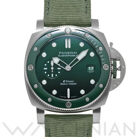 【4種選べるクーポン＆P2倍 5/25】【ローン60回払い無金利】【中古】 パネライ PANERAI サブマーシブル クアランタクアトロ PAM01287 Y番(2022年製造) グリーン メンズ 腕時計 パネライ 時計 高級腕時計 ブランド