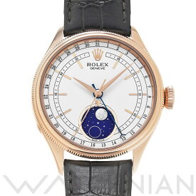 【4種選べるクーポン＆P2倍 5/25】【ローン60回払い無金利】【中古】 ロレックス ROLEX チェリーニ ムーンフェイズ 50535 ランダムシリアル ホワイト メンズ 腕時計 ロレックス 時計 高級腕時計 ブランド