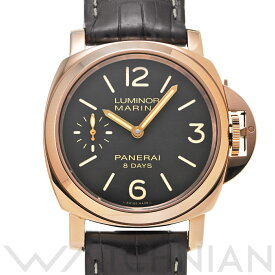 【ローン60回払い無金利】【中古】 パネライ PANERAI ルミノール マリーナ 8デイズ オロロッソ PAM00511 R番(2015年製造) ブラウン メンズ 腕時計 パネライ 時計 高級腕時計 ブランド