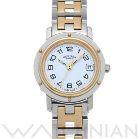 【ローン60回払い無金利】【中古】 エルメス HERMES クリッパー CL4.220 ホワイト レディース 腕時計 エルメス 時計 高級腕時計 ブランド