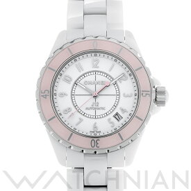 【ローン60回払い無金利】【中古】 シャネル CHANEL J12 ソフトピンク リミテッド H4468 ホワイト メンズ 腕時計 シャネル 時計 高級腕時計 ブランド