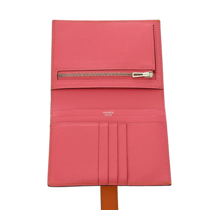楽天市場】エルメス HERMES ベアン コンパクト オレンジ/ローズアザレ 