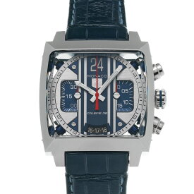 タグ ホイヤー TAG HEUER モナコ 24 キャリバー36 クロノグラフ CAL5111.FC6299 シルバー/ブルー メンズ 腕時計 タグ ホイヤー 時計 高級腕時計 ブランド 【ローン36回払い無金利】【中古】