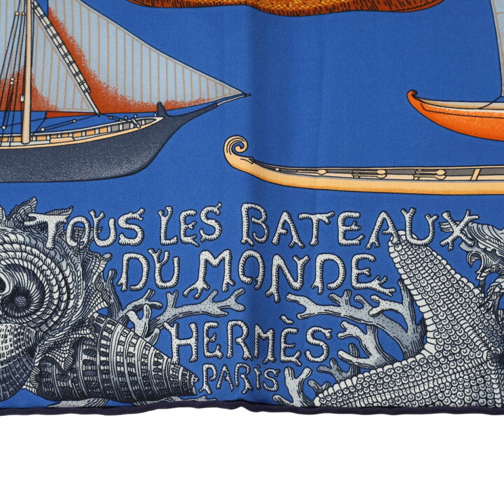 楽天市場】エルメス HERMES カレ 90 Tous Les Bateaux du Monde 世界の 