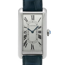 【〜8/11 最大3万円クーポン】カルティエ CARTIER タンク アメリカン LM WSTA0083 シルバー メンズ 腕時計 カルティエ 時計 高級腕時計 ブランド 【ローン36回払い無金利】【中古】