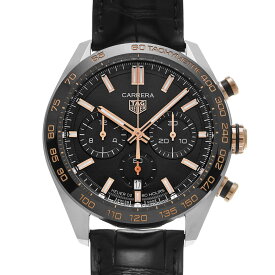 【〜7/26 最大3万円クーポン】タグ ホイヤー TAG HEUER カレラ クロノグラフ キャリバー02 CBN2A5A.FC6481 ブラック メンズ 腕時計 タグ ホイヤー 時計 高級腕時計 ブランド 【ローン36回払い無金利】【中古】
