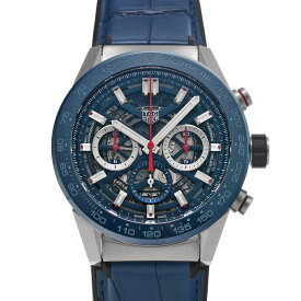 【〜7/26 最大3万円クーポン】タグ ホイヤー TAG HEUER カレラ キャリバーホイヤー02 クロノグラフ CBG2A11.FC6460 ブルー メンズ 腕時計 タグ ホイヤー 時計 高級腕時計 ブランド 【ローン36回払い無金利】【中古】