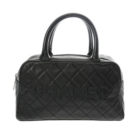 シャネル CHANEL マトラッセ ミニボストンバッグ ブラック カーフスキン レディース ハンドバッグ chanel シャネル バッグ バック ブランド 【ローン60回払い無金利】【中古】
