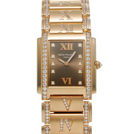 【〜11/11 最大3万円クーポン】パテック フィリップ PATEK PHILIPPE トゥエンティ-4 4910/40R-010 ブラウン/ダイヤモンド レディース 腕時計 パテック フィリップ 時計 高級腕時計 ブランド 【ローン48回払い無金利】【中古】