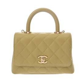【〜7/11 最大3万円クーポン】シャネル CHANEL マトラッセ トップハンドル ミニ フラップバッグ ピスタチオ AS2215 グレインドカーフスキン レディース ハンドバッグ chanel シャネル バッグ バック ブランド 【ローン36回払い無金利】【中古】