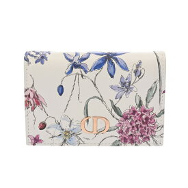 【〜11/11 最大3万円クーポン】ディオール Dior CARO ミディアムウォレット ホワイト/マルチカラー S5132JFMN レザー メンズ 二つ折り財布 ディオール 財布 ブランド 【ローン48回払い無金利】【中古】