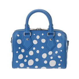 【〜12/11 最大3万円クーポン】ルイ ヴィトン LOUIS VUITTON モノグラムアンプラントドット LV×YK スピーディ バンドリエール20 2WAY 草間彌生 ブルー/ブロン M46425 レザー レディース ハンドバッグ ヴィトンバッグ バック ブランド 【ローン48回払い無金利】【中古】
