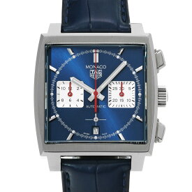 【〜7/26 最大3万円クーポン】タグ ホイヤー TAG HEUER モナコ キャリバーホイヤー02 クロノグラフ CBL2111.FC6453 ブルー/シルバー メンズ 腕時計 タグ ホイヤー 時計 高級腕時計 ブランド 【ローン36回払い無金利】【中古】