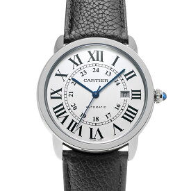 【〜8/11 最大3万円クーポン】カルティエ CARTIER ロンドソロ ドゥ カルティエ 42mm WSRN0022 シルバー メンズ 腕時計 カルティエ 時計 高級腕時計 ブランド 【ローン36回払い無金利】【中古】