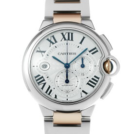 【〜8/11 最大3万円クーポン】カルティエ CARTIER バロンブルー ドゥ カルティエ クロノグラフ XL W6920063 シルバー メンズ 腕時計 カルティエ 時計 高級腕時計 ブランド 【ローン36回払い無金利】【中古】