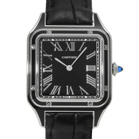 【〜8/11 最大3万円クーポン】カルティエ CARTIER サントス デュモン LM WSSA0046 ブラック メンズ 腕時計 カルティエ 時計 高級腕時計 ブランド 【ローン36回払い無金利】【中古】